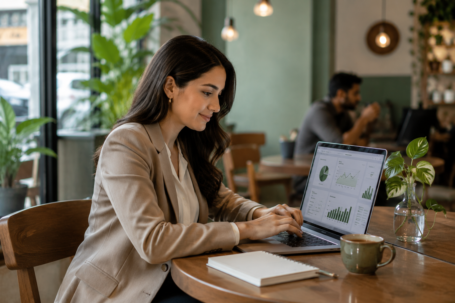 Small business owner using digital marketing analytics in Bangalore